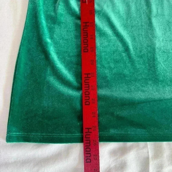 New With Tags CHARTER CLUB Sleeveless Top Green Velvet Mock Neck Size XL Holiday - Picture 3 of 5